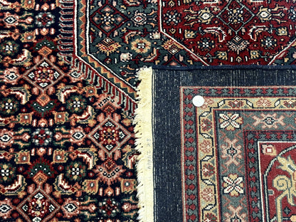 Indo Persian Bidjar Rug 9x12 Wool Handmade Carpet Dark Blue