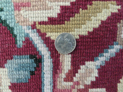 Vintage Chinese Aubusson Hand Knotted Wool Rug 9 By 12 Feet Black