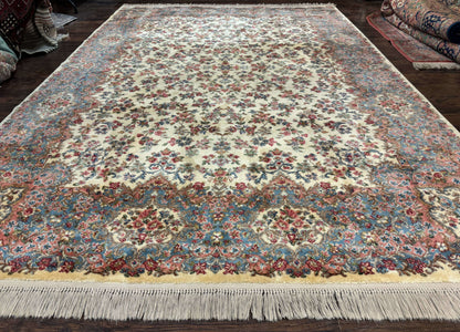 Karastan Kirman Wool Rug Ivory 8.8 X 12 Vintage 700 Series 788