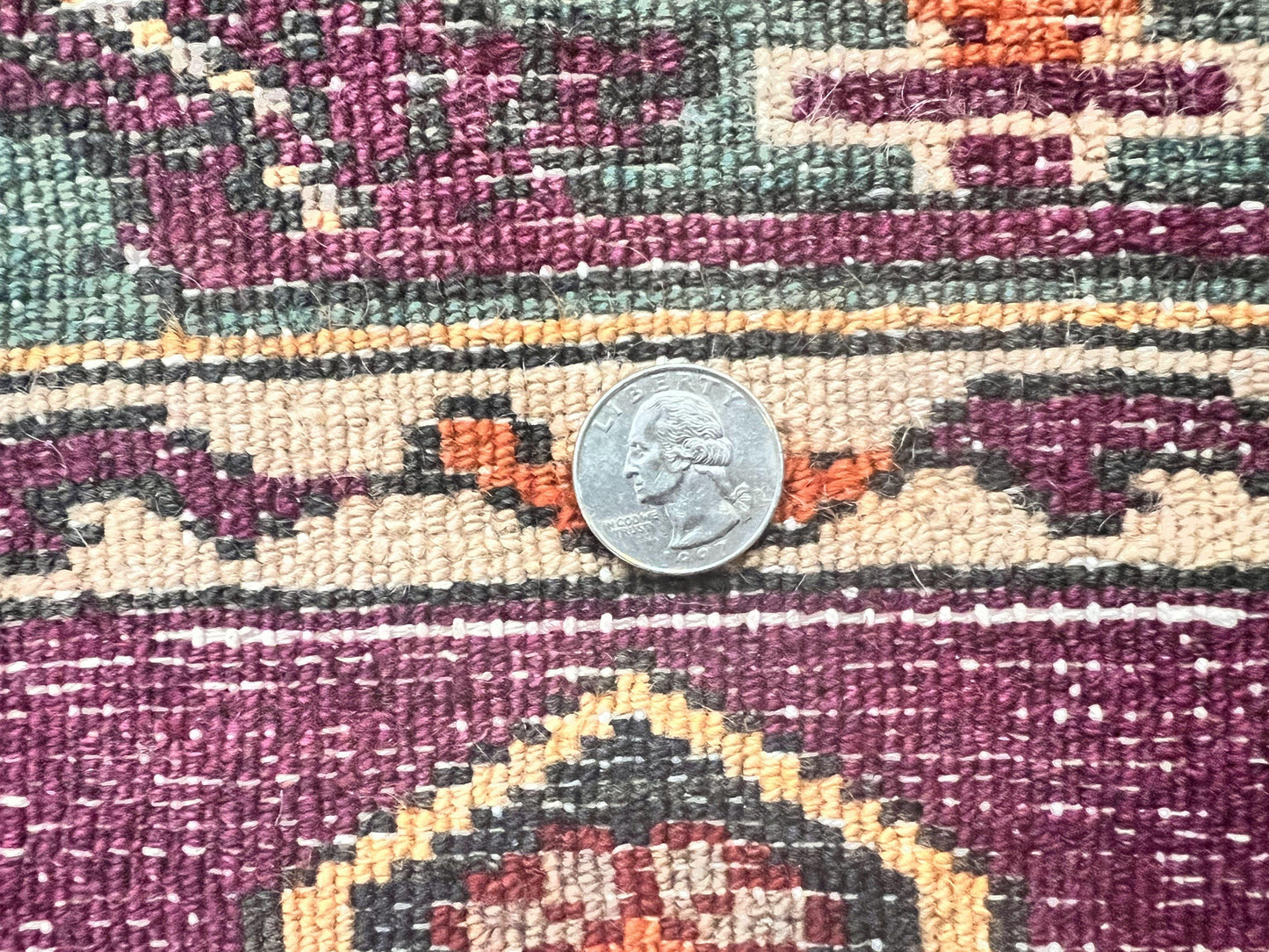 Persian Tribal Rug 5x6, Persian Nahavand Rug, Purple, Geometric Vintage Wool Handmade Carpet