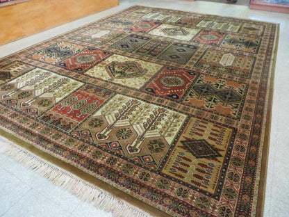 Couristan Rug 10x14, Large Belgium Power Loomed Wool Carpet 10 x 14 ft, Brown Tan Cream Oriental Rug, Living Room Rug, Large Area Rug