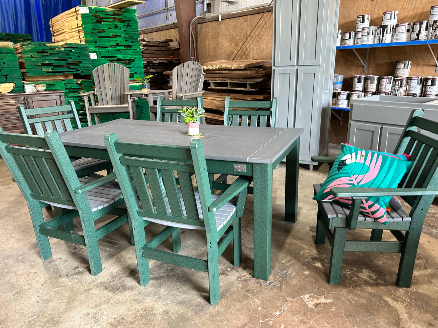 Post Leg Outdoor Dining Table Custom Made For Patio Durability And Weather Resistance