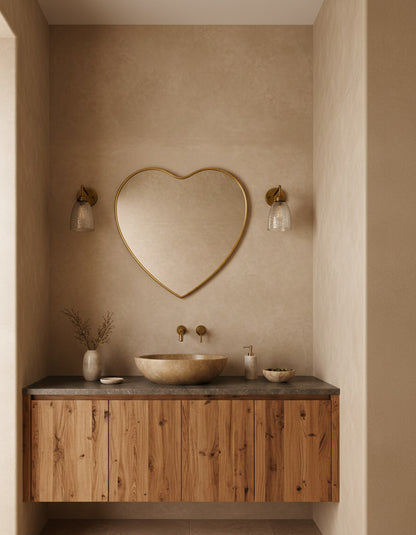 Decorative heart wall mirror