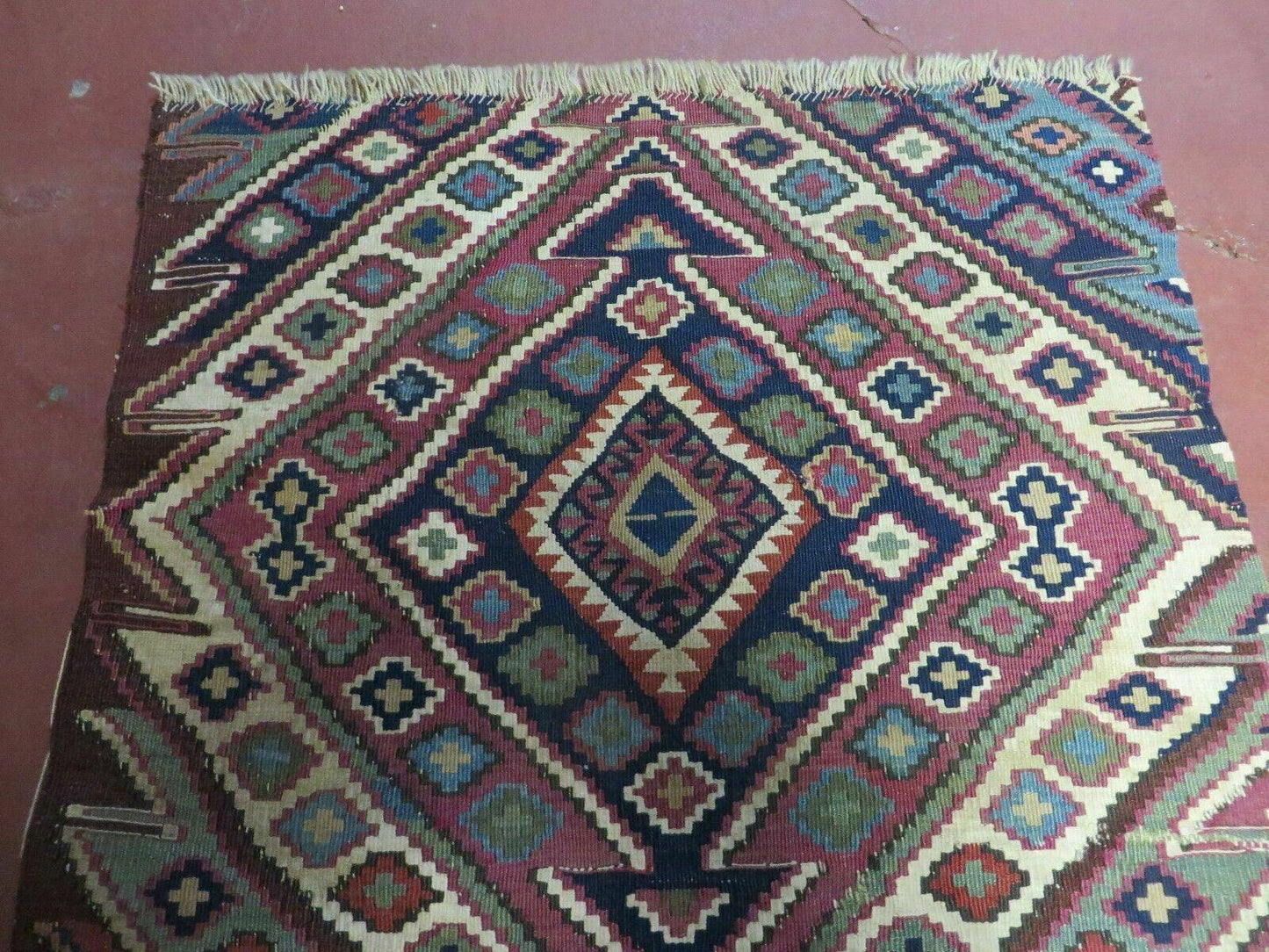 2' 1" X 4' 4" Antique Handmade Bagface Kilim Shirvan Caucasian Wool Rug Nice