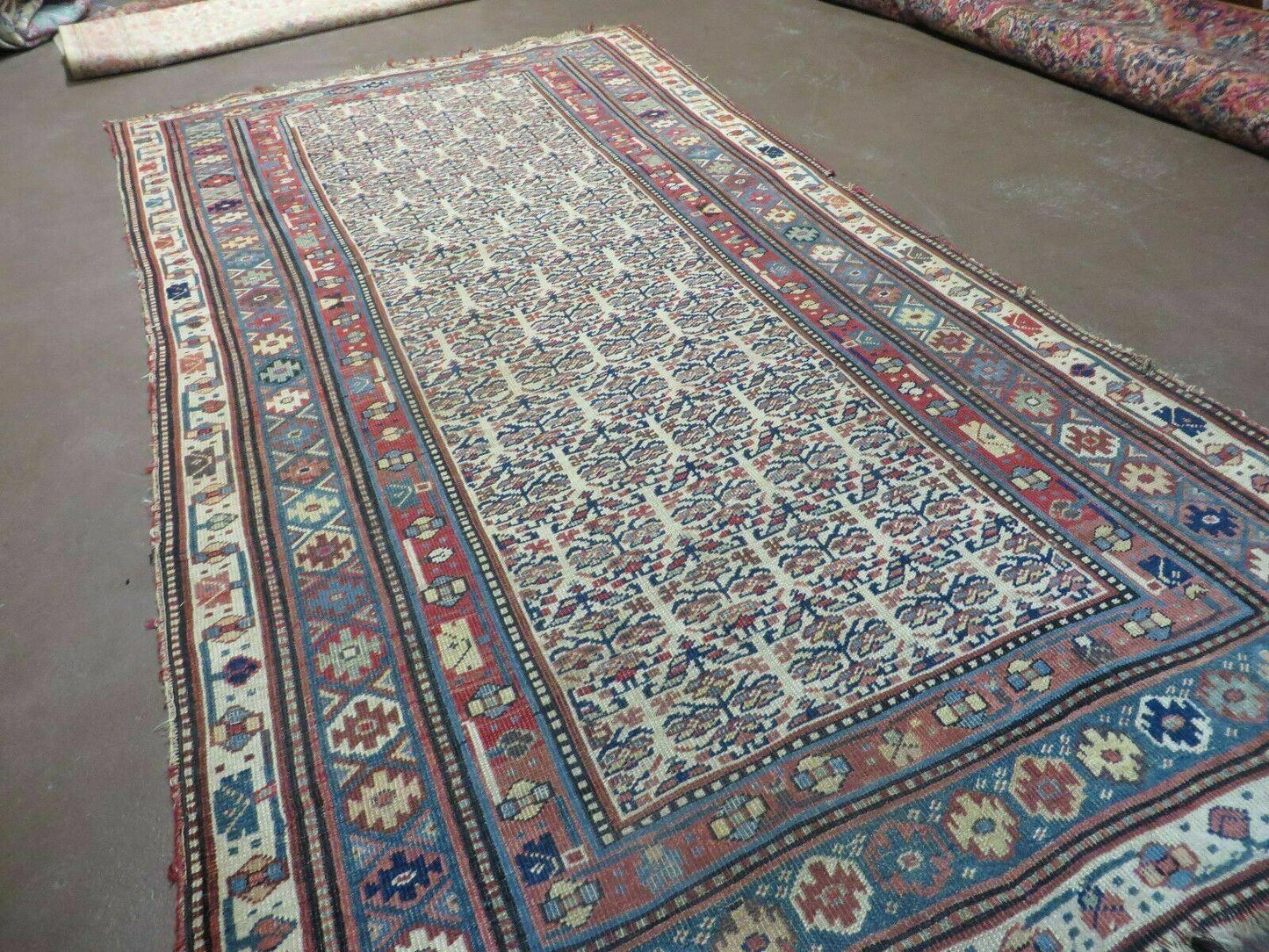 5' X 9' Antique Handmade Caucasian Kuba Wool Rug Veg Dye Runner Nice