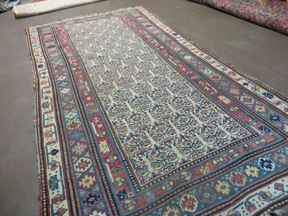 5' X 9' Antique Handmade Caucasian Kuba Wool Rug Veg Dye Runner Nice