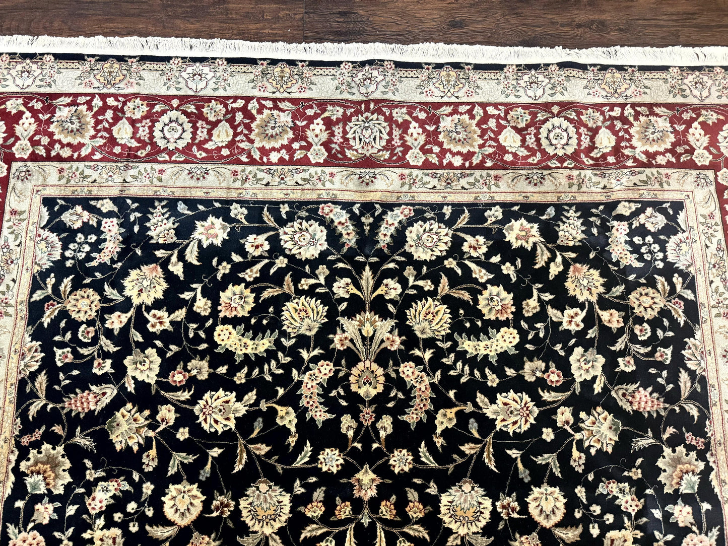 Black Pak Persian Rug 8x10, Floral Allover