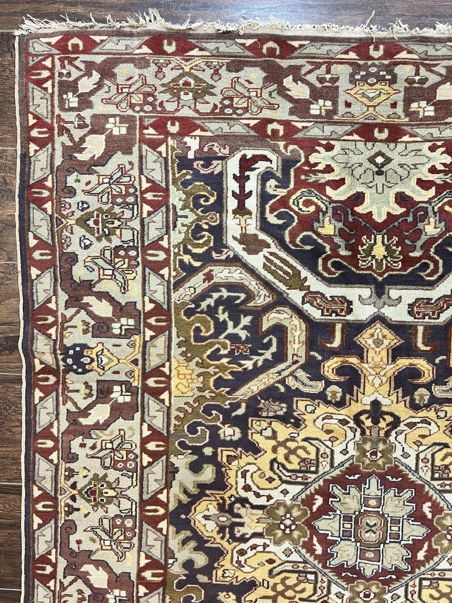 Antique Caucasian Rug Kuba Seychour Handmade Wool Oriental Carpet Azerbaijan