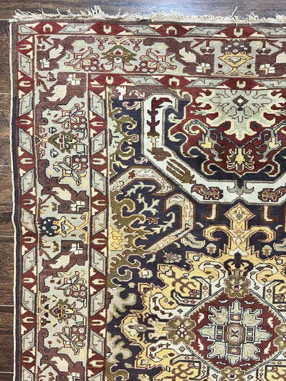 Antique Caucasian Rug Kuba Seychour Handmade Wool Oriental Carpet Azerbaijan