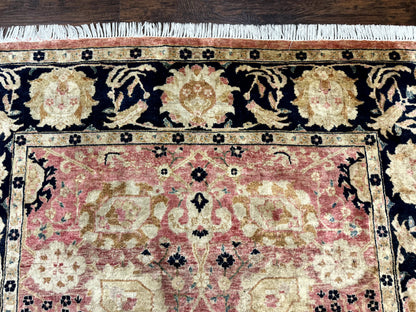 Indian Agra Rug 6x9, Allover Pattern, Traditional Wool Oriental Carpet