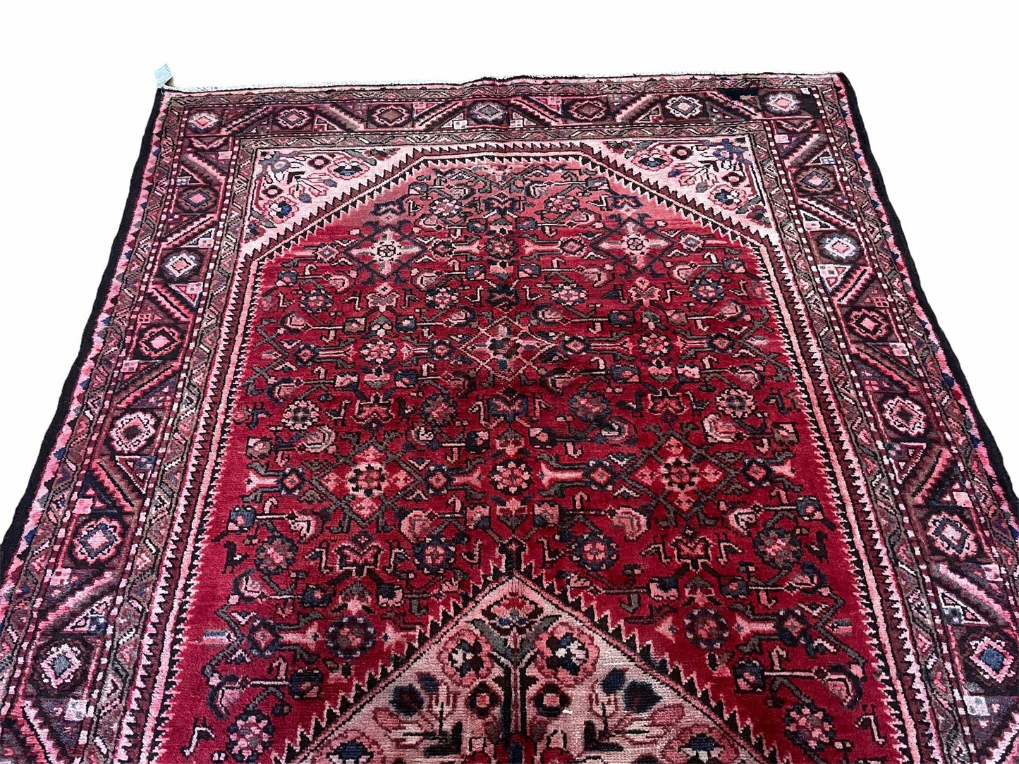 5.5 X 10 Antique Handmade Wool Tribal Gallery Rug All Over Red Runner Corridor