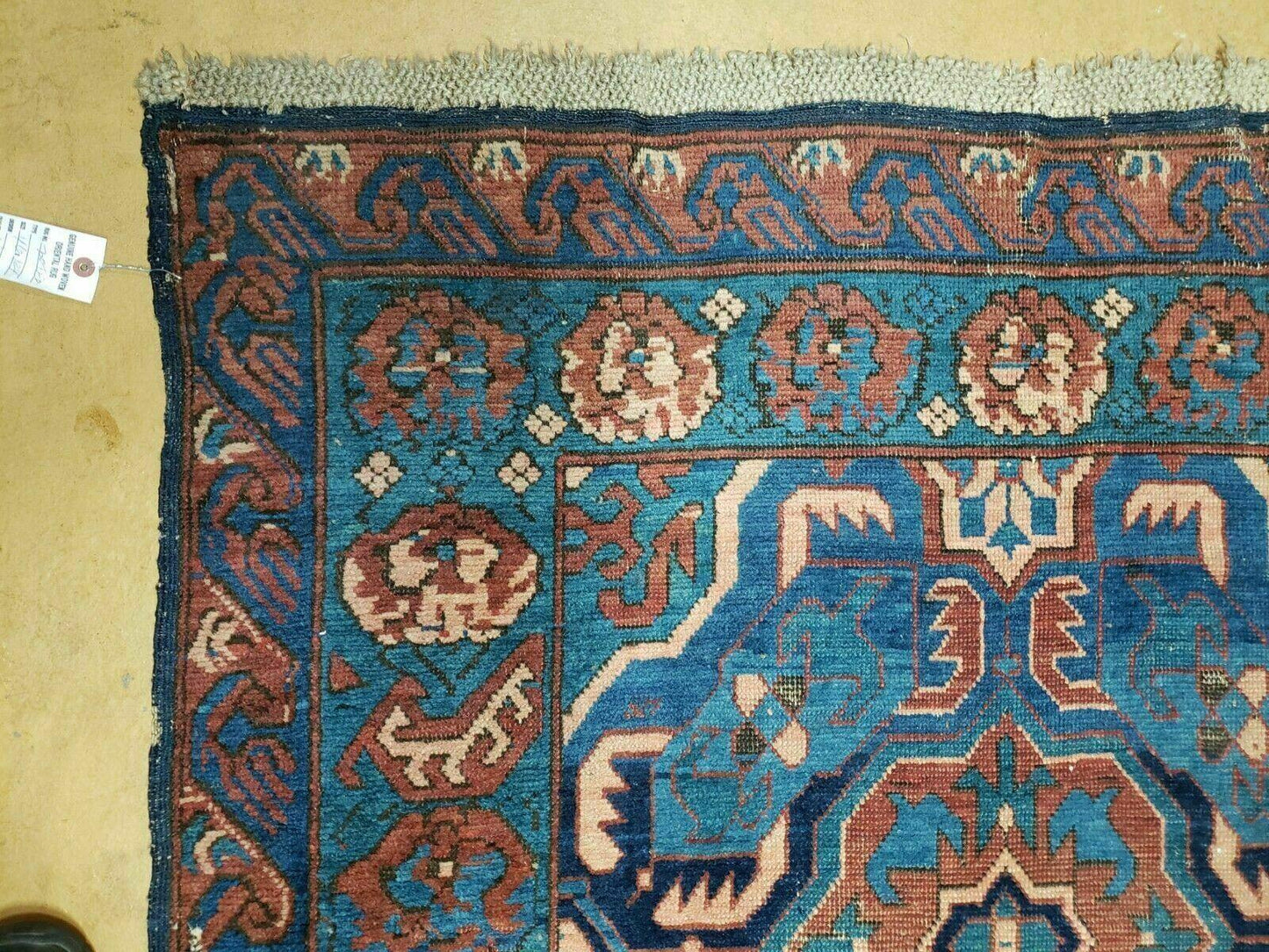 Caucasian Seychor Rug Handmade Wool Carpet Vintage Antique 1900 Organic Dye