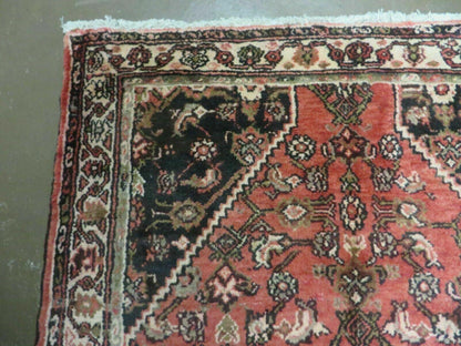 Persian Runner Rug 3.8 x 10, Red, Vintage
