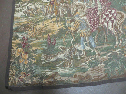 Belgian Hand Loomed Vintage Tapestry Victorian Design 41 By 56 Inches