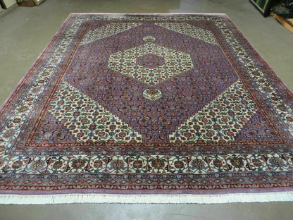 Hand Knotted Wool Rug Vintage Indian 8x10 Medallion Harati Pattern