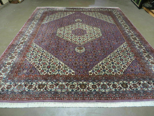 Hand Knotted Wool Rug Vintage Indian 8x10 Medallion Harati Pattern