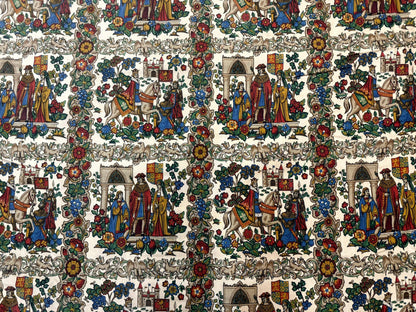 Vintage European Tapestry 4x4, Medievel Design