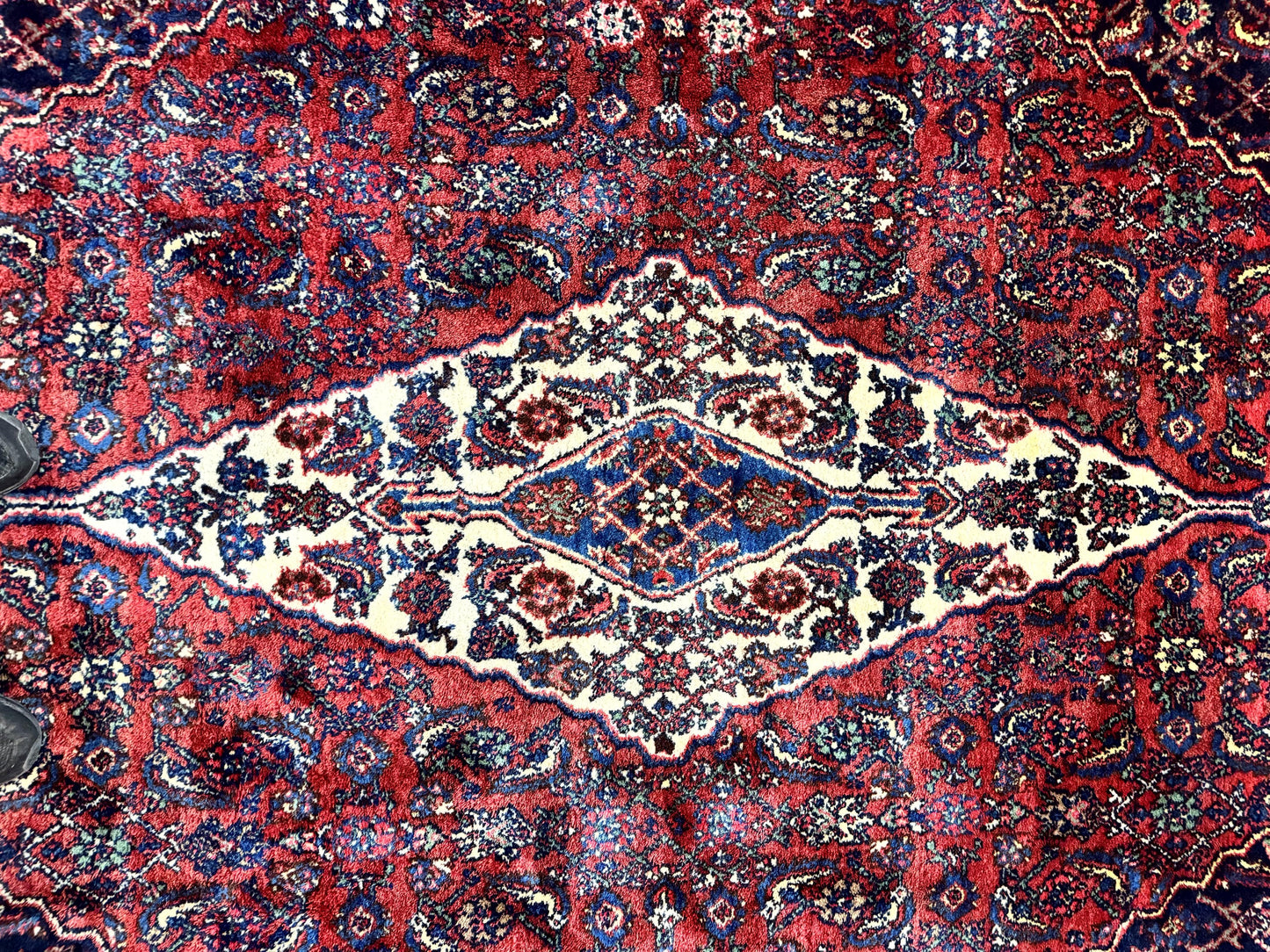 Persian Hamadan Tribal Rug 8x10 Wool Handmade Medallion Carpet