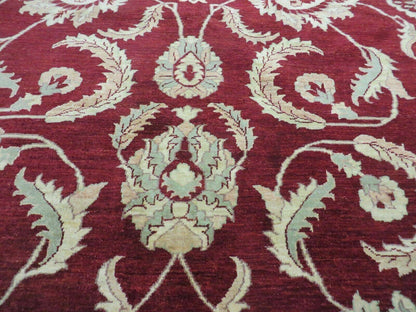 Vintage Handmade Peshawar Agra Chobi Rug 8x10 Handknotted Wool