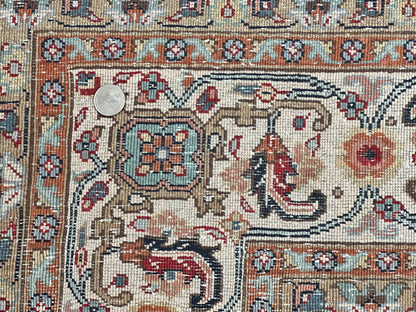 Bidjar Rug Square 10x10 Indo Persian Handmade Wool Carpet Red Vintage