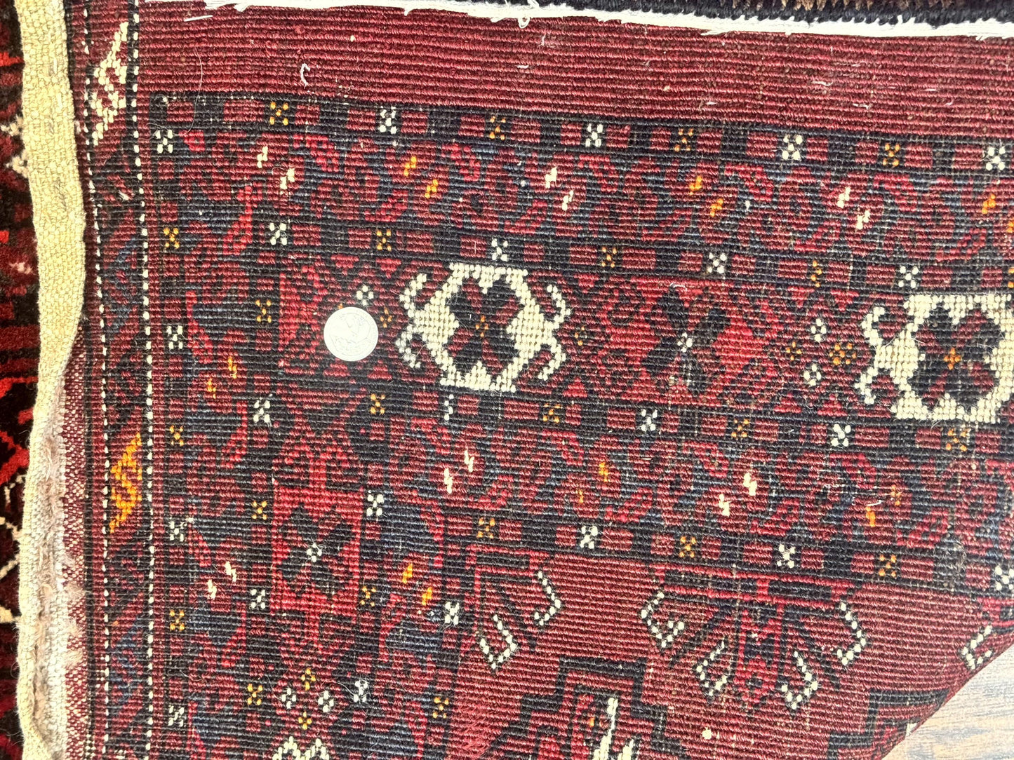 Antique Afghan Turkoman Mafrash Rug 3x5 Red Hand Knotted Wool Tribal Collectible