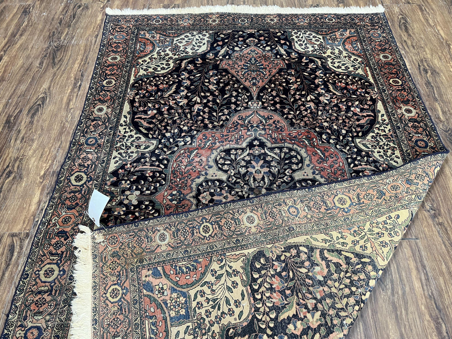 Antique Persian Sarouk Farahan Rug 4x7 Collectible Carpet