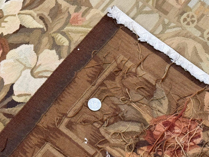 Aubusson Tapestry Wool French Handmade Vintage Wall Hanging 5x7