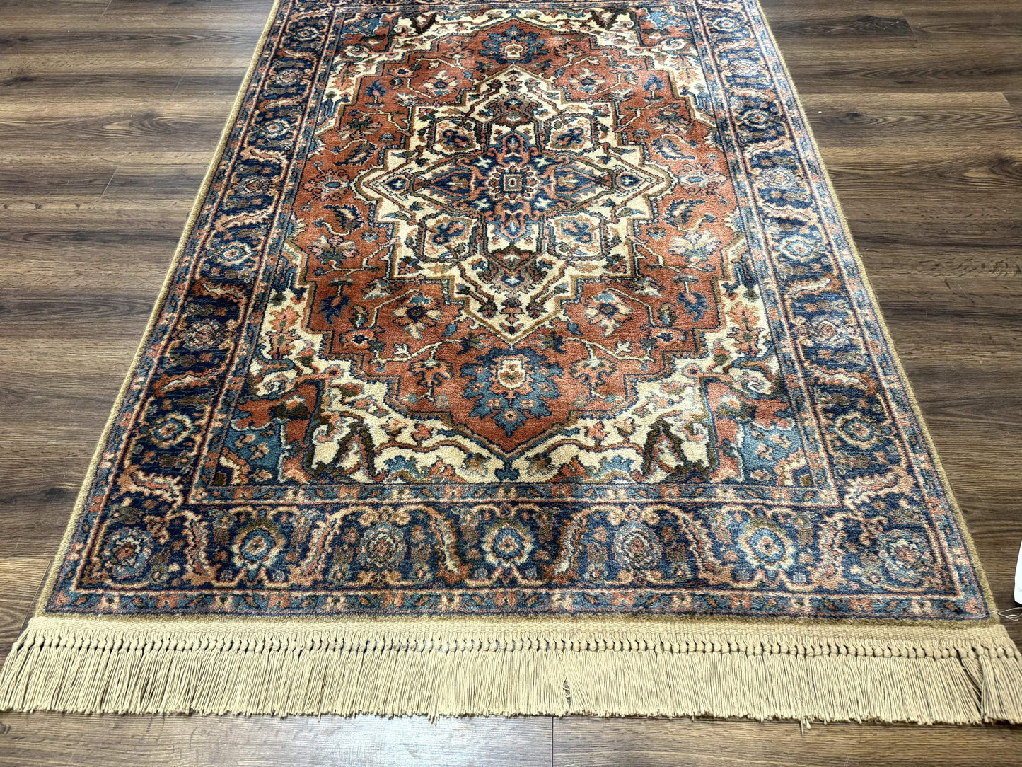 Karastan Rug 4x6 Vintage Serapi Wool Pile Antique Carpet 700 Series