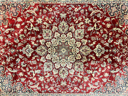 Floral Medallion Wool Rug 5.6x8 Vintage Oriental Taj Mahal Belgium Power Loomed