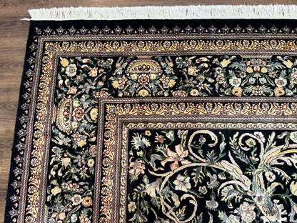 Pak Persian Rug 10x14 Hand Knotted Wool Floral Vintage Carpet 225 KPSI