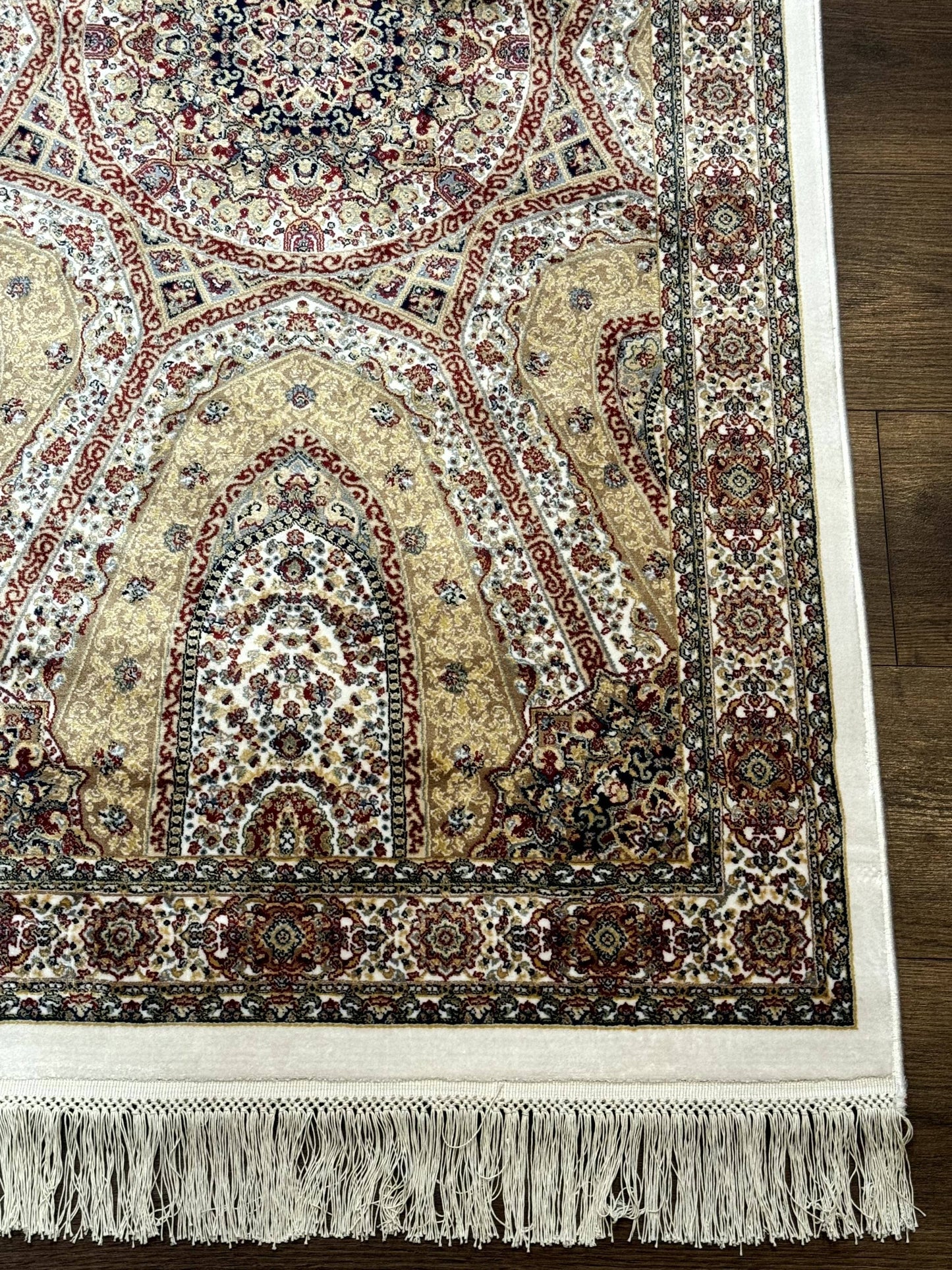 Turkish Silk Runner Rug 2.6 x 12, Hereke Mamluk Runner, Bamboo Silk, New