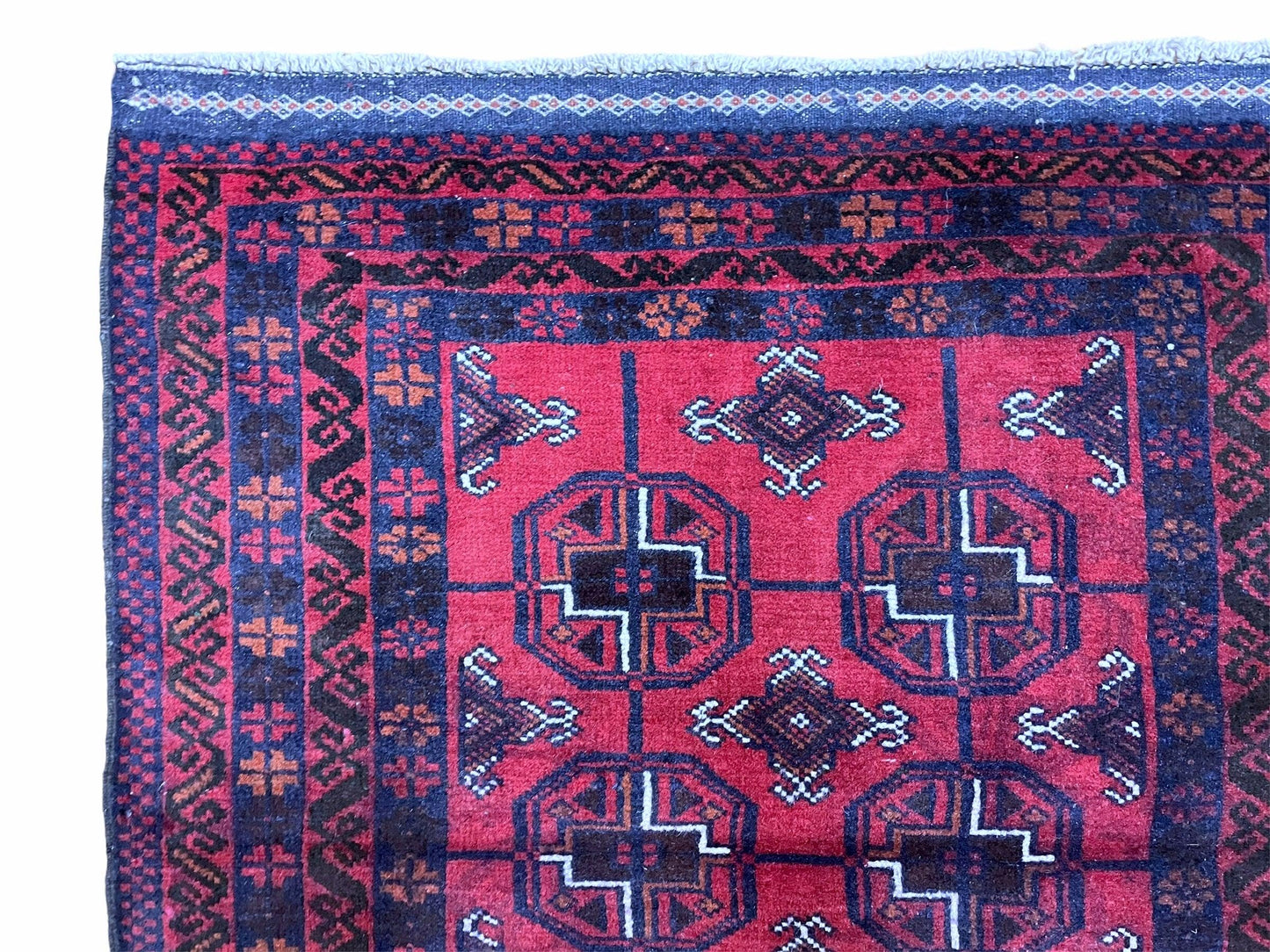 Vintage Handmade Balouchi Rug 3x5 Afghan Tribal Wool Red Beige