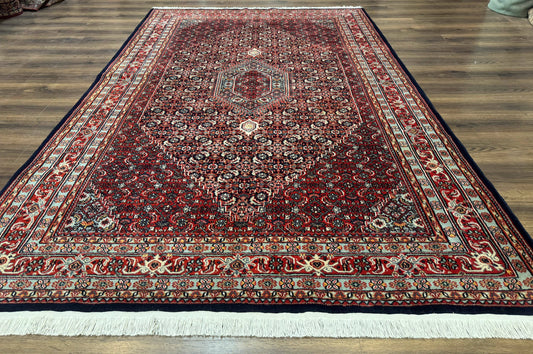 Indo Persian Bijar Rug 6x9 Hand Knotted Wool Carpet Vintage Style