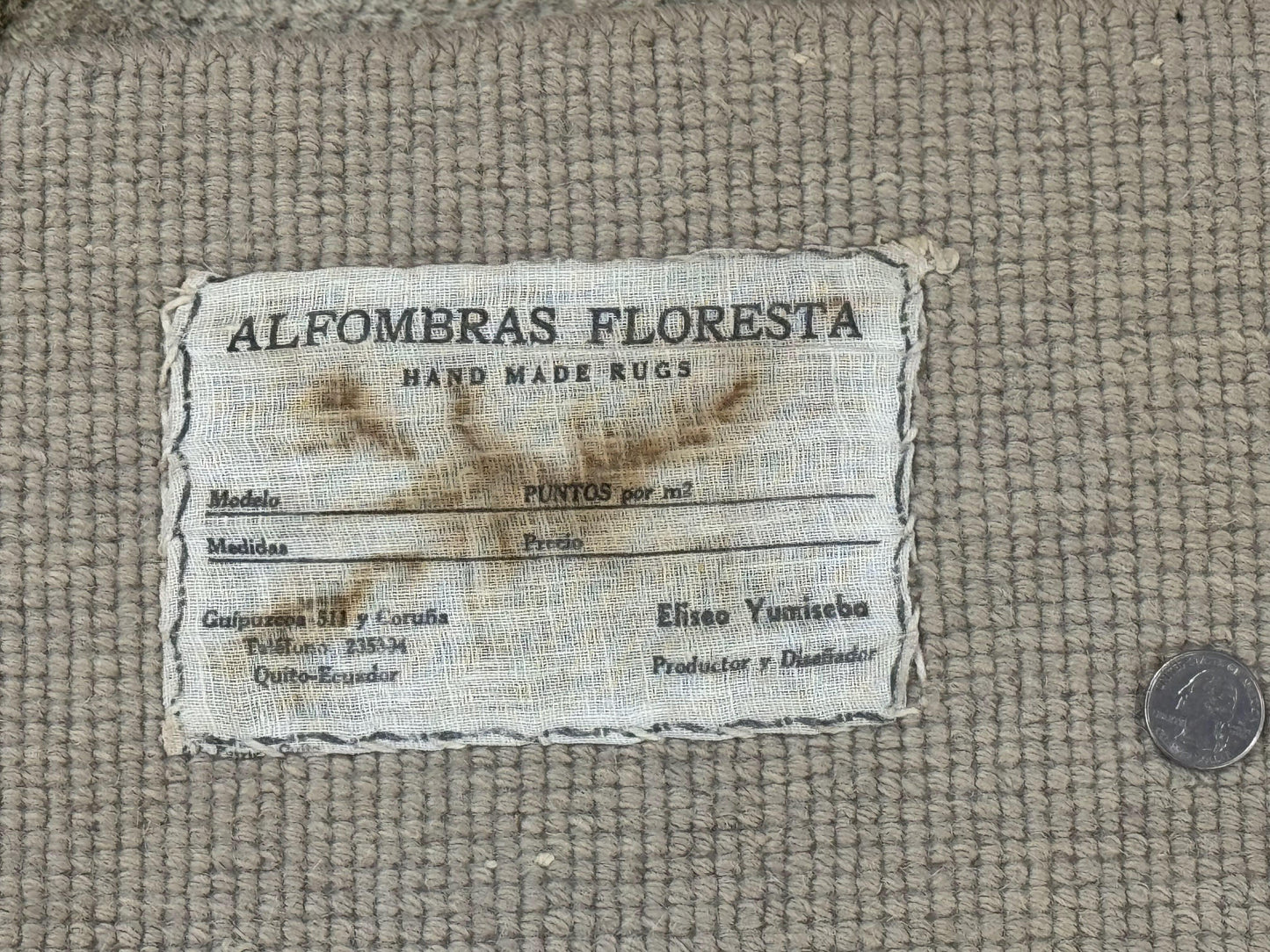 South American Rug 6x7, Unique Native American Design, Ivory, Ecuador Rug, Handmade Wool