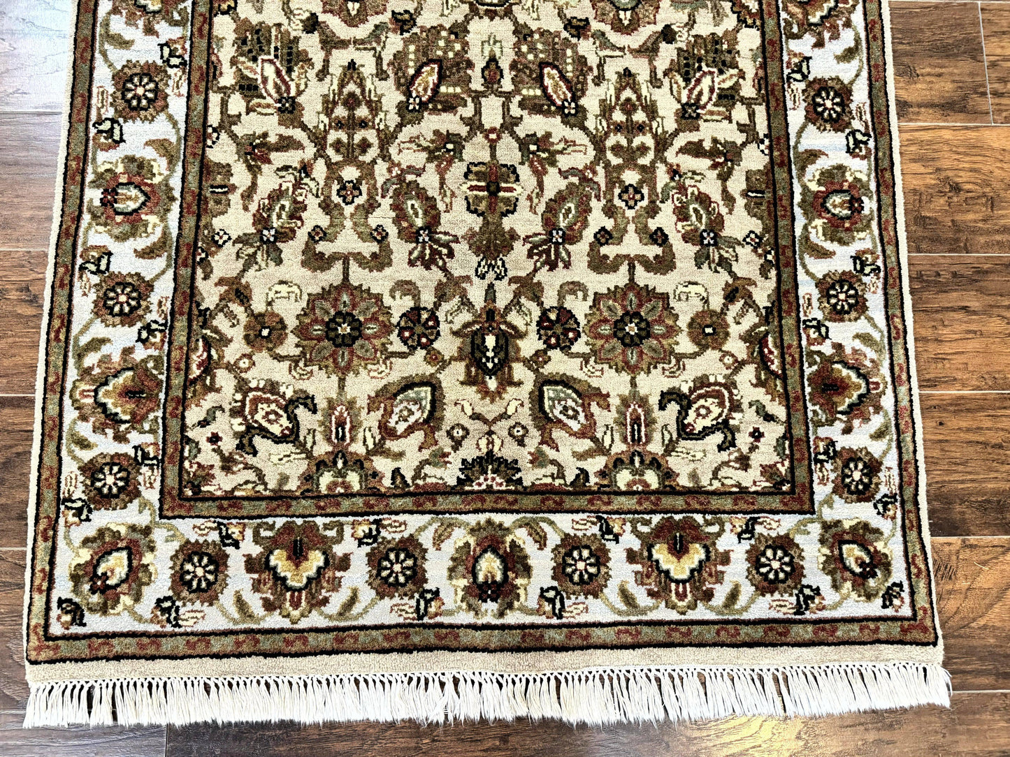 Persian Rug 4x6 Handmade Wool Floral Allover Vintage Oriental Carpet