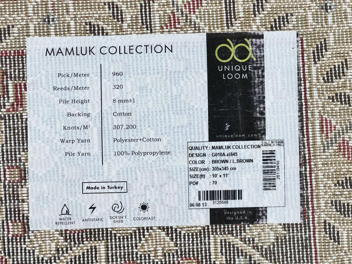 Premium Oriental Rug 10x11 Room Size Power Loomed Mamluk Vintage Carpet