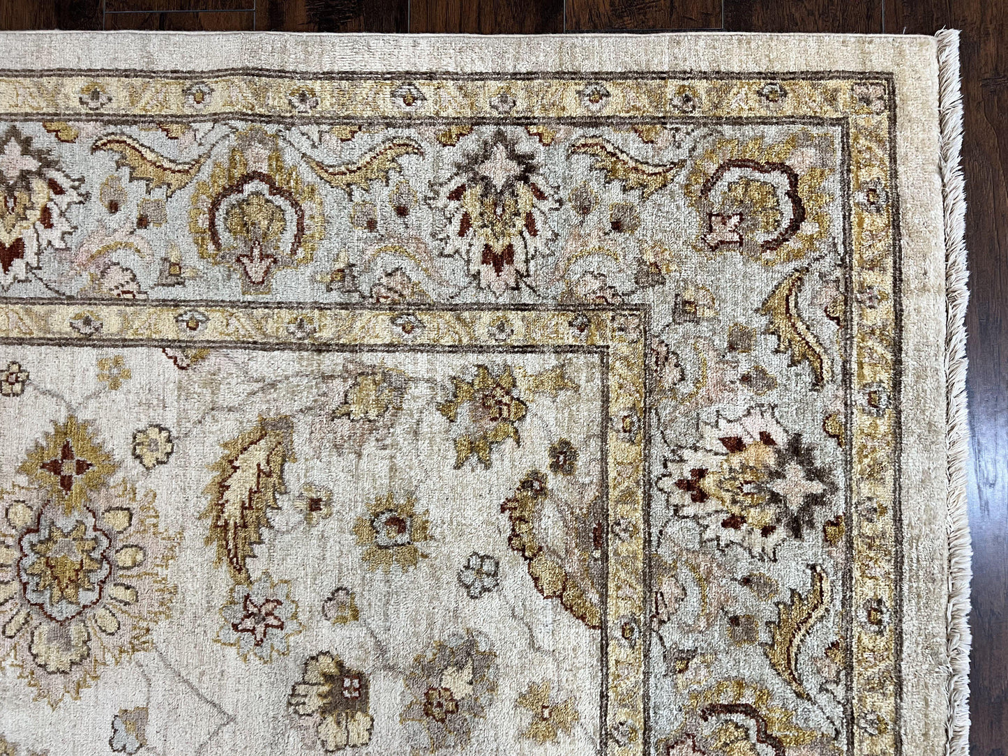 Peshawar Rug 8x10, Oushak Rug, Neutral Colors Hand Knotted Farmhouse Rug