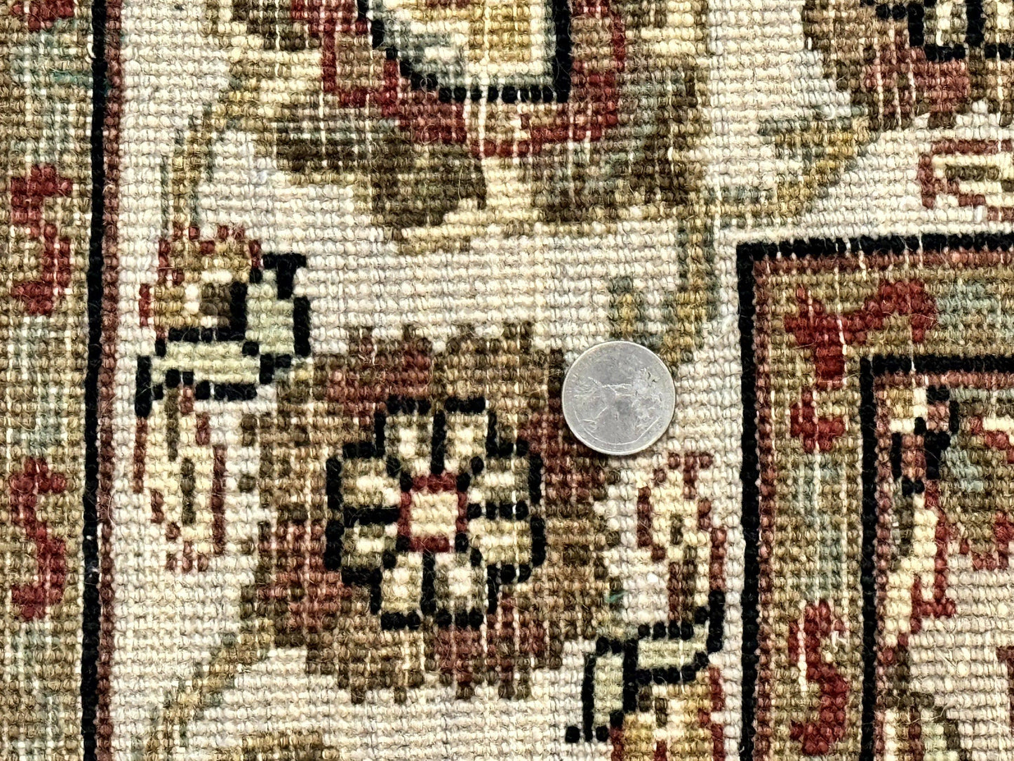 Persian Rug 4x6 Handmade Wool Floral Allover Vintage Oriental Carpet