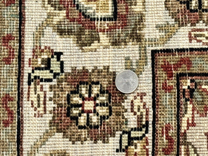 Persian Rug 4x6 Handmade Wool Floral Allover Vintage Oriental Carpet