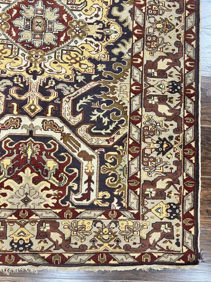 Antique Caucasian Rug Kuba Seychour Handmade Wool Oriental Carpet Azerbaijan