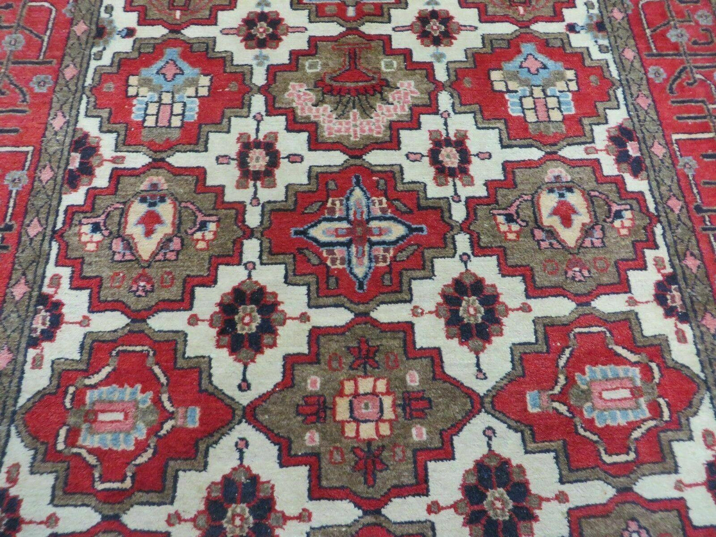 Antique Turkish Anatolian Wool Rug 4x6 Handwoven With Vegetable Dyes