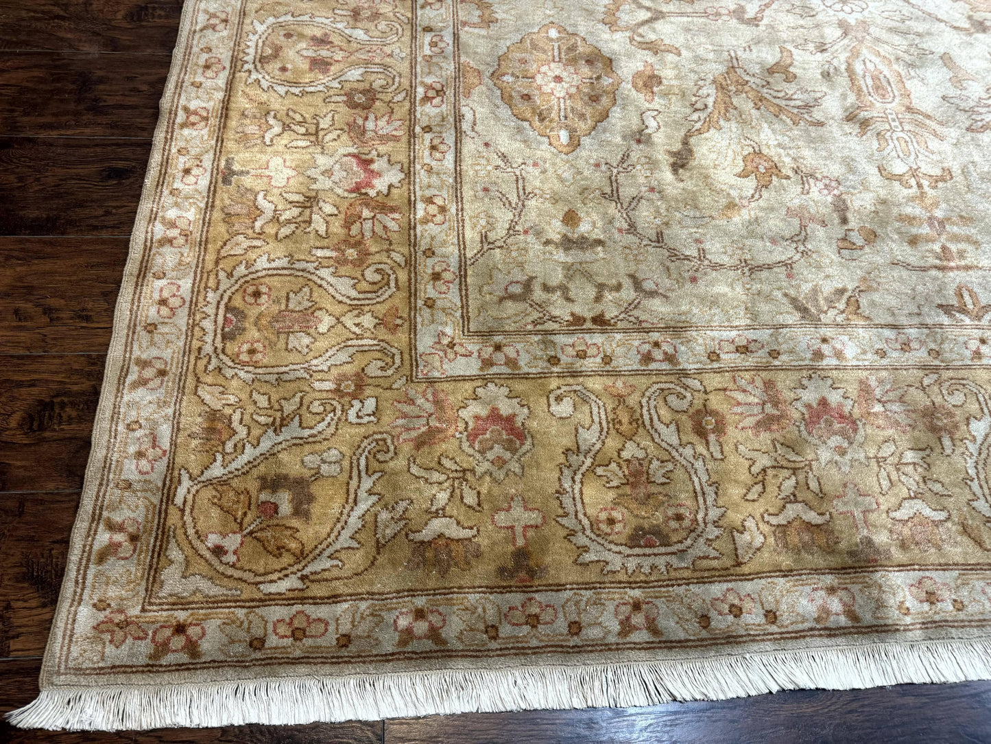 Turkish Oushak Rug Hand Knotted Wool Vintage Area Rug 8x11.6