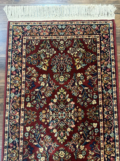 Karastan Rug Red Sarouk Wool Pile 2.6x4 Vintage 700 Series Number 785