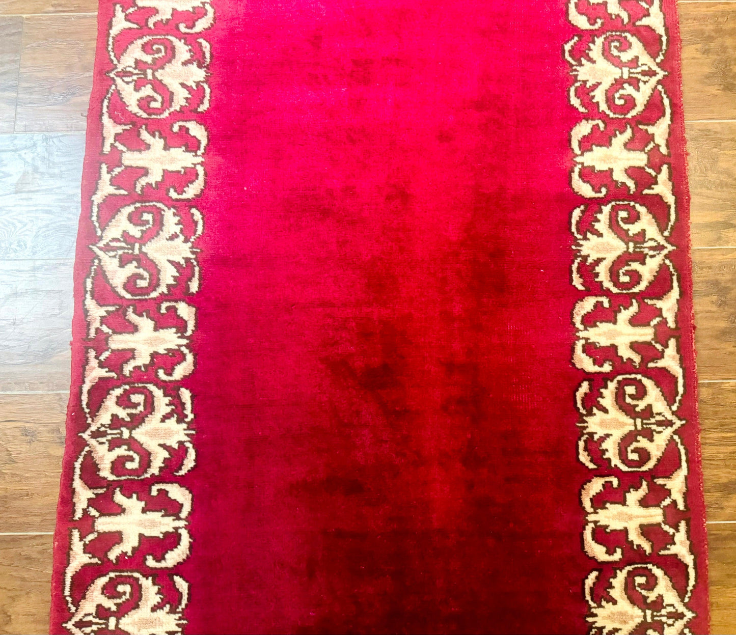 Red Persian Kerman Runner Rug 3x16