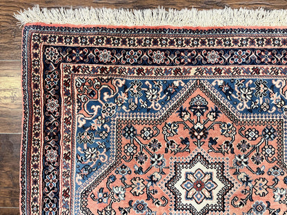 Persian Shiraz Rug 3x5 Hand Knotted Wool Vintage Carpet Geometric Tribal Design