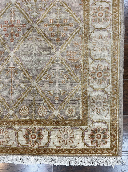 Pakistani Peshawar Rug 3x5, Safavieh Wool Handmade Hand Knotted Vintage Rug, Panel Design 3 x 5 Oriental Carpet