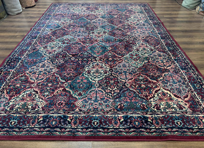 Multicolor Panel Kirman Rug 8x11