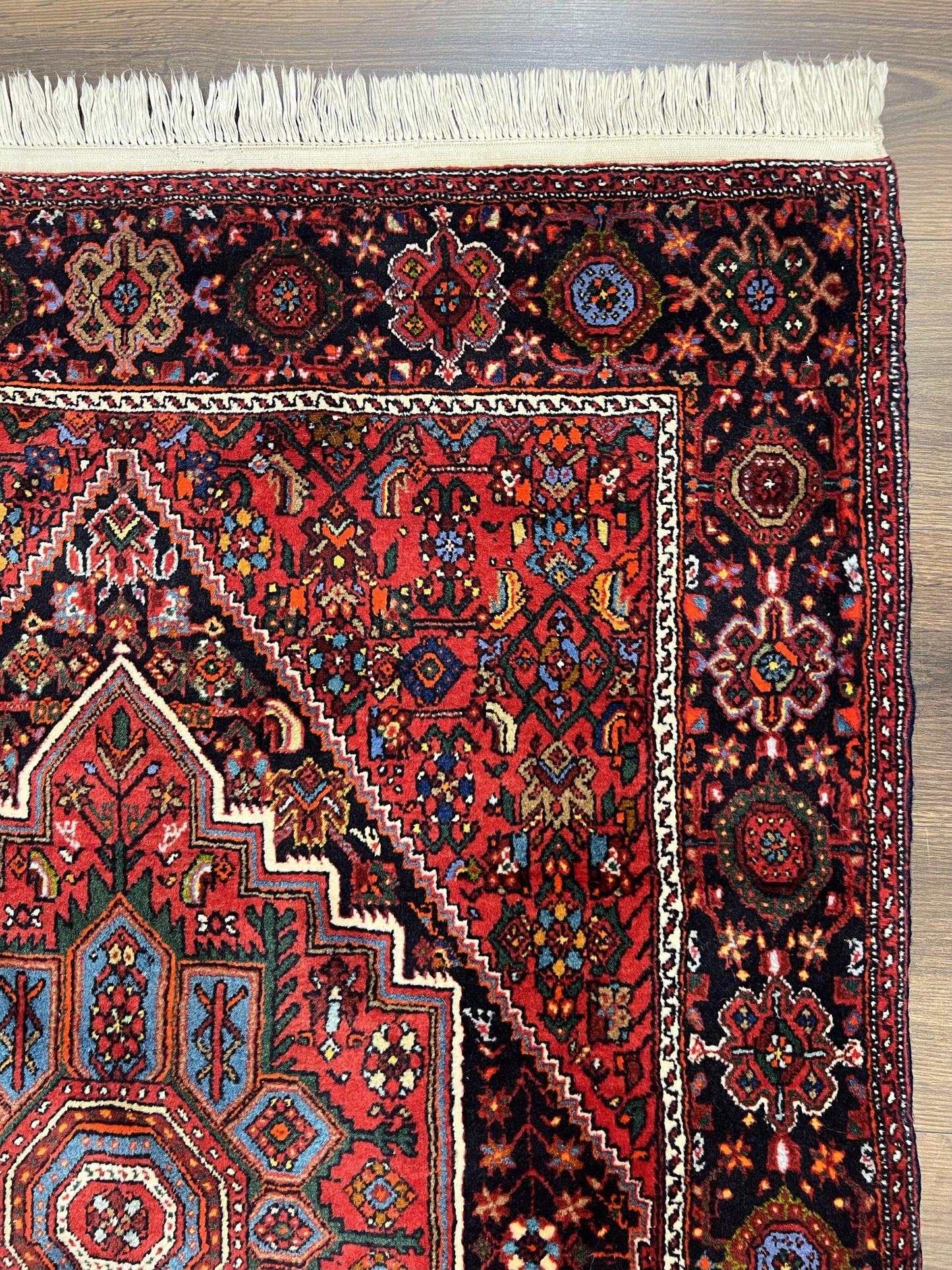 Persian Bidjar Rug 3x5 Ft Hand Knotted Wool Geometric Medallion Tribal Rug