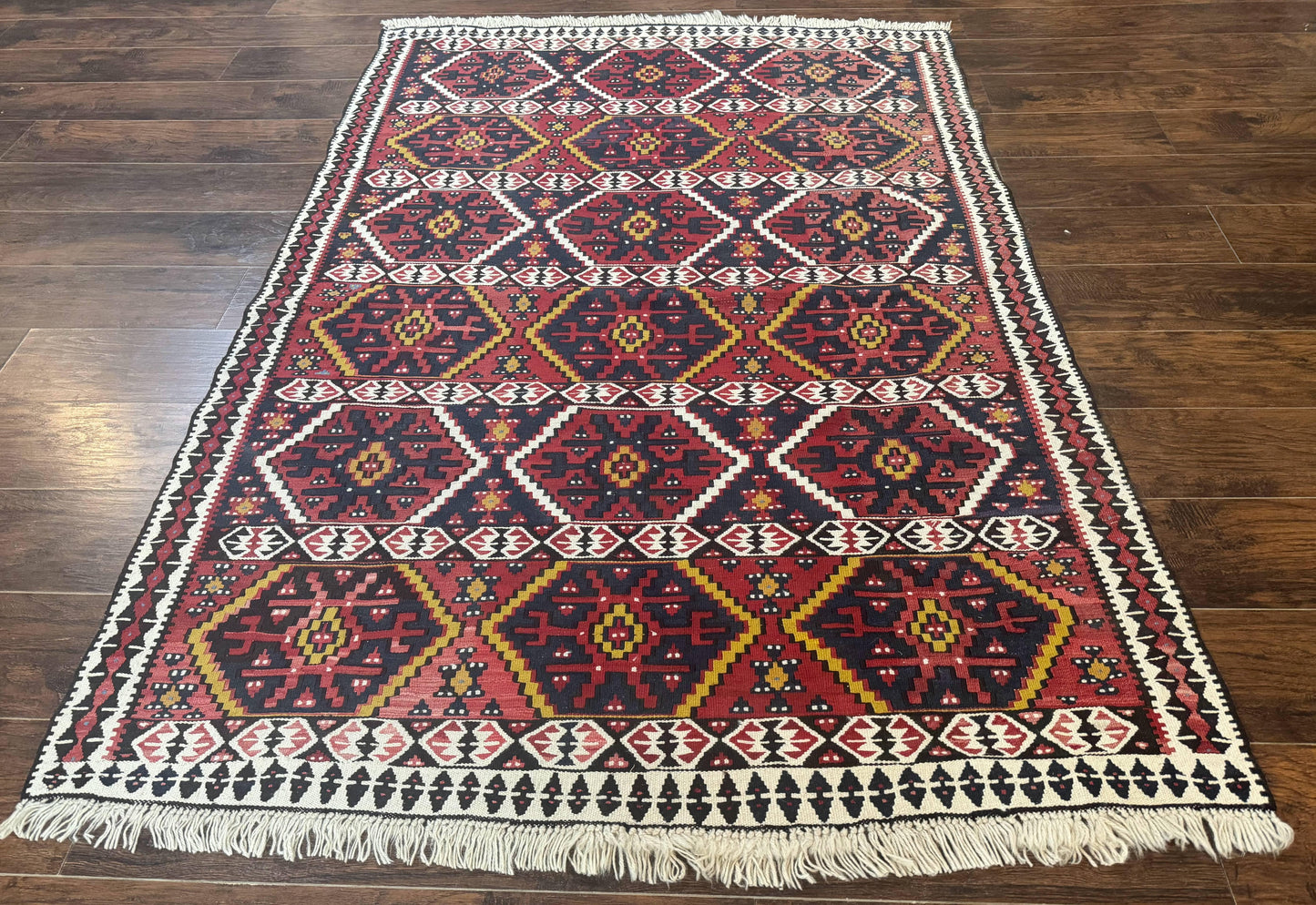 Kilim Rug 5x7 Caucasian Russian Flatweave Vintage Carpet Tribal Boho