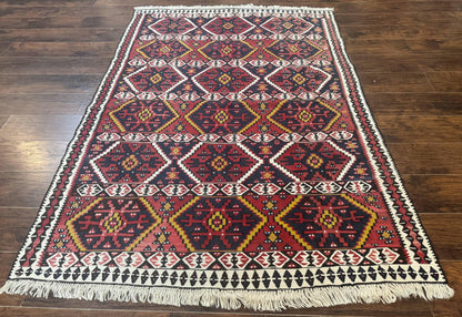 Kilim Rug 5x7 Caucasian Russian Flatweave Vintage Carpet Tribal Boho